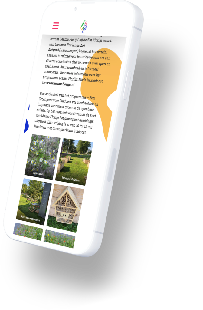 Mobile wordpress webdesign groenplatvorm